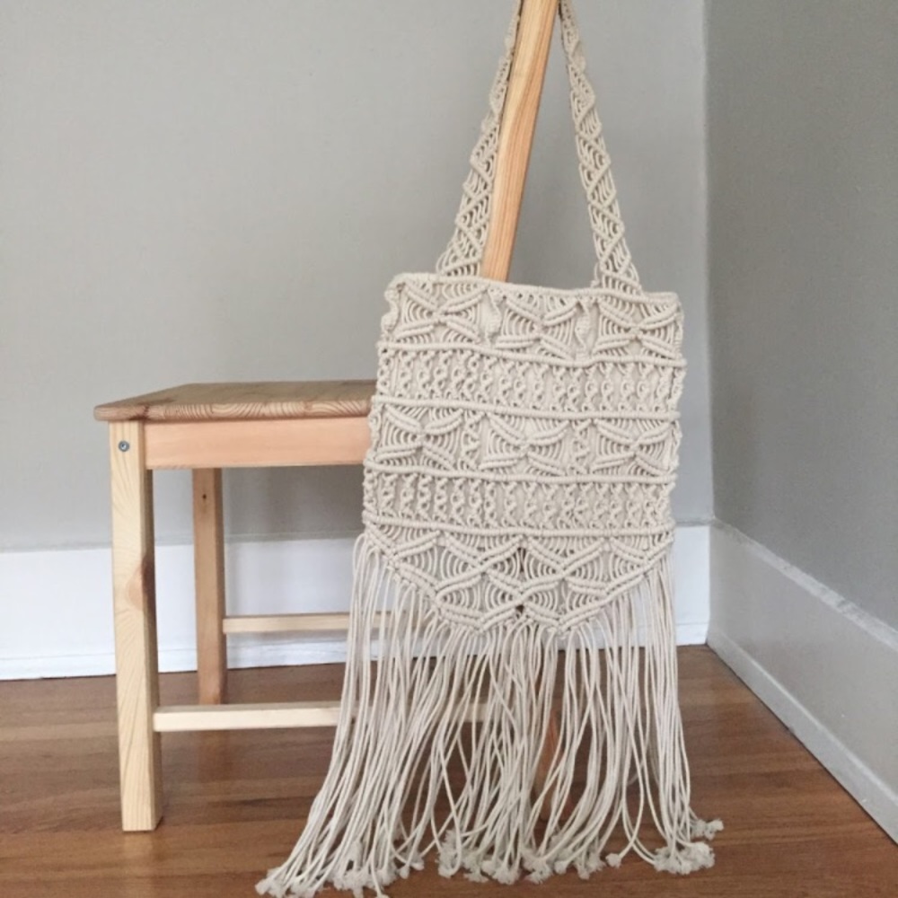 macrame shoulder bag